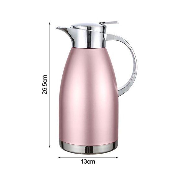 SOGA 1.8L Rose Gold Stainless Steel Insulated Vacuum Flask Hot & Cold Drink Bott - Picture 6 of 8